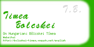 timea bolcskei business card